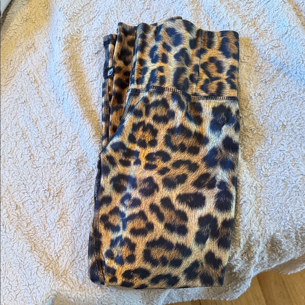 Terez Leopard Print Leggings - Brown and Black
